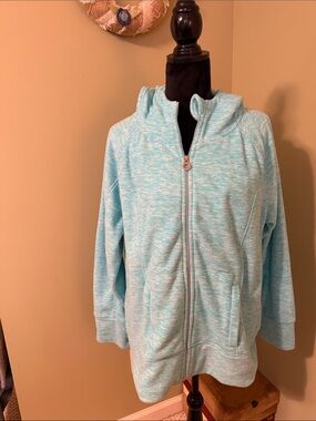 Unlisted by Kenneth Cole Heathered Light Blue Zip Hoodie